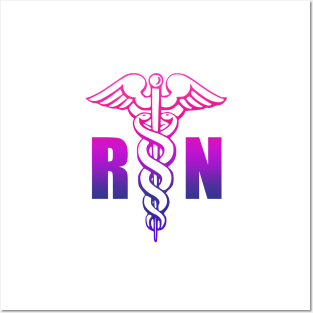 Nurse RN Caduceus Medical Symbol Posters and Art